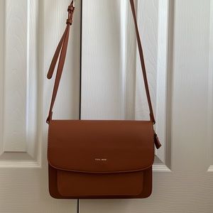 Pixie Mood Zoe brown vegan leather crossbody purse